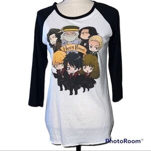 Harry Potter medium womens 3/4 sleeve tshirt novelty graphic print Sirius snaps